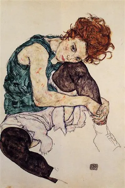 Mujer Asentada Egon Schiele